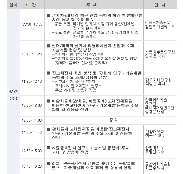 2019 전기차&배터리 및 연관 新사업 현재와 미래 전망 세미나